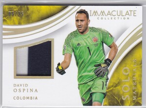 David Ospina 2017 Panini IMMACULATE Patch /25