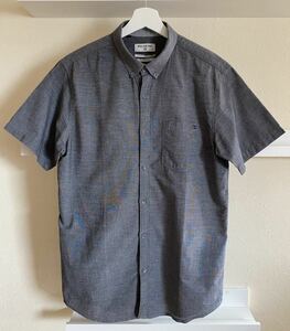 BILLABONG ビラボン ボタンダウンシャツ 半袖 グレー ストレッチ サイズL