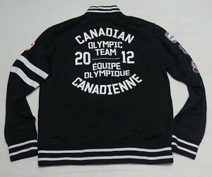 JO20ハドソンズベイHUDSONS BAYアメリカ古着オリンピック チームジャージ2012黒系CANADIAN OLYMPIC TEAMパッチ付きOFFICIALオフィシャル