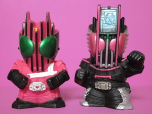 仮面ライダーディケイド２種セット　ソフビ指人形／仮面ライダーキッズ／SD／商品説明欄全部必読！入札条件＆取引条件厳守！