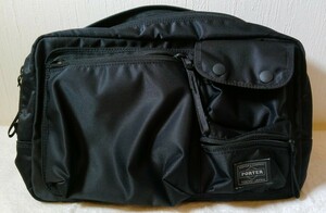 PORTER COMPART WAIST BAG 538-16167 ブラック ウエストバッグ ボディバッグ fkdyu a201h1109