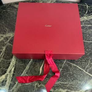 【美品】Cartier★カルティエ バッグ用空箱 45cm×49.7cm 空き箱 収納箱 収納ボックス 赤 大きな箱