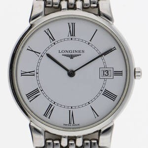 LONGINES ロンジン L5.632.4 ラウンドクラシック ホワイトダイヤル SS クオーツ メンズ 【125528】