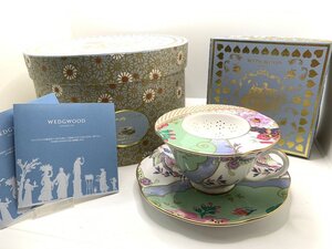 キングラム[05]WEDGWOOD[ウエッジウッド]バタフライブルーム ティーカップ＆ソーサ― ティーストレーナー★開封保管品★【送料無料】2680