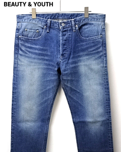 32【BEAUTY & YOUTH UNITED ARROWS SKINNY DENIM PANTS 1214-277-4753 ビューティーアンドユース ストレッチ スキニーデニムパンツ】