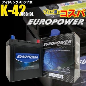 劣化防止パルス付 【 K4219L 】 アイドリングストップ車 環境に優しい EUROPOWER 【 K42L 】 【寒冷地対応】