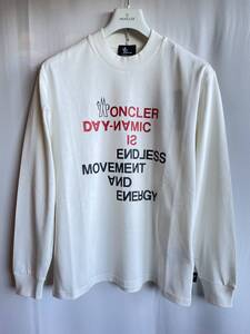 新品 本物 モンクレール グルノーブル ロゴ プリント Tシャツ S MONCLER ホワイト 白 ロゴ ロンT ロング グルノーブル GRENOBLE