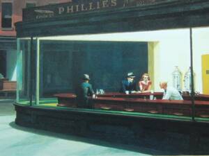 Hopper、Nighthawks、希少画集画、新品額付