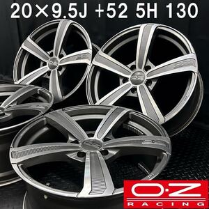 OZ モンテカルロ HLT 20インチ 9.5J +52 5H 130 4本 №240829-S1 ポルシェ 92A カイエン/アウディ 4L Q7/VW トゥアレグ 検:ホイールセット