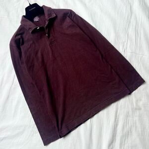 【高級】45rpm 45アールピーエム 長袖Tシャツ ポロシャツ ブラウン コットン100% 綿 サイズ2 日本製 希少