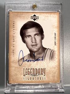 SP Auto 00 Upper Deck Legendary Jerry West ジェリー・ウェスト サイン NBA Logoman 優勝 All-star バスケ Panini Lakers レイカーズ MVP