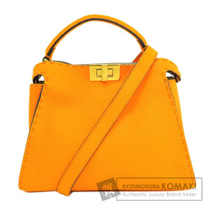 FENDI フェンディ ピーカブー セレリア 2WAY ハンドバッグ カーフ レディース 中古