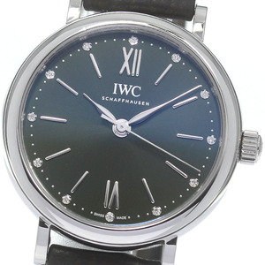 IWC SCHAFFHAUSEN IW357412 ポートフィノ オートマティック 34 12Pダイヤ 自動巻き レディース 保証書付き_831975