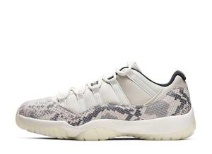 Nike Air Jordan 11 Low Snakeskin "Light Bone/University Red/Sail/Black" 29.5cm CD6846-002