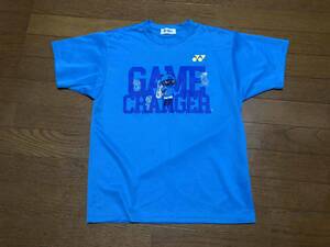 ★即決★YONEX　ヨネックス★半袖Tシャツ★青★SS★速乾ウエア★部活★練習着★日本製★GAME CHANGER★繊維抜け有り★ジュニア★送料230円