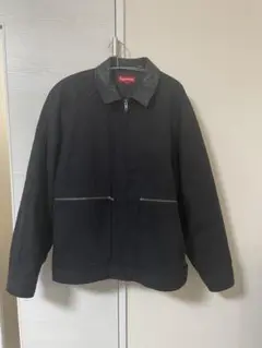 supreme leather coller work jacket