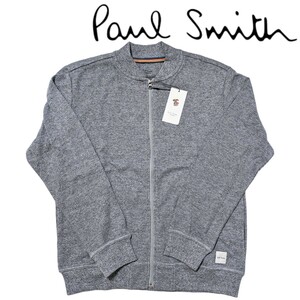 新品 ポールスミス Paul Smithジップアップ M チャコール杢 カラーライン パイル地 スウェット PaulSmith マルチカラー