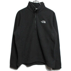 ノースフェイス THENORTHFACE プルオーバー ハーフジップ フリースジャケット 黒 (L) ブラック グリッド