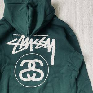 海外限定 ステューシー Stussy LINK パーカー L グリーン