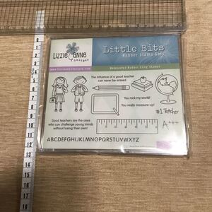 【海外個人輸入品】Lizzie anne design CDケースラバースタンプスクールデザイン14点★未開封品未使用入ハンドメイド スクラップブッキング