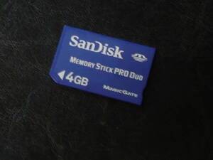 動作保証！SanDisk Memory Stick PRO Duo 4GB MAGICGATE ①