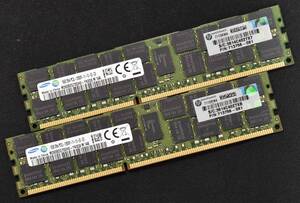 1円スタート 32GB (16GB 2枚組) DDR3L PC3L-12800R DDR3L-1600 REG 2Rx4 240pin ECC Registered Samsung サーバー MacPro向け (SA6159-3(9E