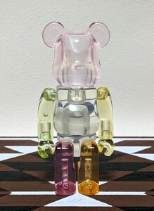 BE@RBRICK ベアブリック シリーズ22 JELLYBEAN ジェリービーン ステンドグラス レインボー クリア マルチ 現品のみ【D2404127】