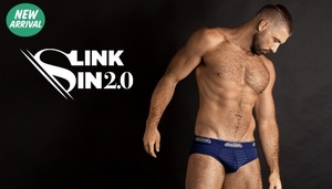 即決正規品新品 オージーバム Aussiebum Slink Sin 2.0 -M- Navy Brief ビキニブリーフ 紺色 現品表記サイズ M　蒸れずに快適