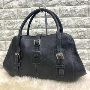 LOEWE　ロエベ　センダ　ハンドバッグ　レザー　ブラック