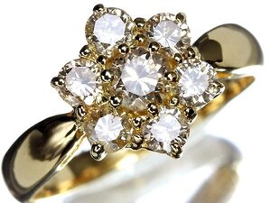 KG13870T【1円～】新品【RK宝石】《Diamond》豪華絢爛!! 極上ダイヤモンド 総計1.00ct!! K18 高級リング ダイヤ フラワー