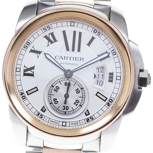 カルティエ CARTIER W7100036 カリブル ドゥ カルティエ PGコンビ 自動巻き メンズ 良品 _832186