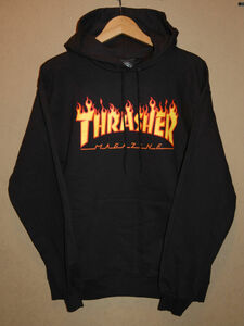 SALE 30% OFF 新品 THRASHER MAGAZINE スラッシャー マガジン フレームロゴ フードスウェットシャツ BL