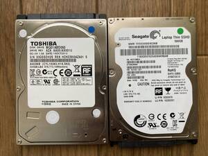 ■送料無料！★正常動作★使用時間小! / TOSHIBA・SEAGATE 2.5インチHDD / 500GB / 2個セット