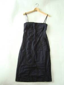 ジルサンダー ブラック ビーズ ワンピースドレス size34 黒 JILSANDER