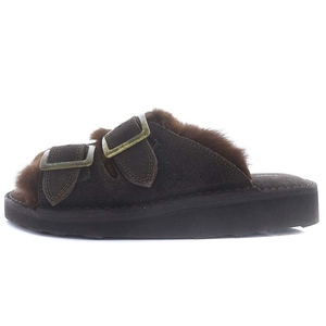 カミナンド caminando FUR SANDAL サンダル ベルト ファー 26 茶 ブラウン /HK ■OS