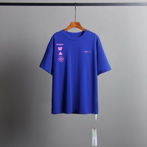 管理番号YF-001 OFF WHITE 半袖 Tシャツ 紺色です XLサイズ