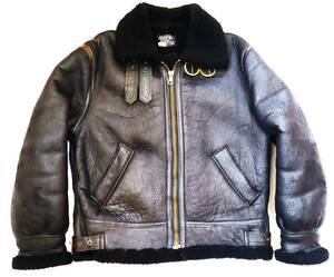 USA製 US SHEEPSKIN B-3 シープスキン ボンバージャケットムートン ジャケット 黒 size M