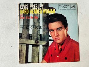 ELVIS PRESLEY 1958u.s.original 7inchsingle RCAvictor47-7280 HARD HEADED WOMAN and DON