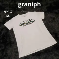 グラニフ【ユニセックス】Tシャツ/タイポグラフィーサンドウィッチ 白 SS