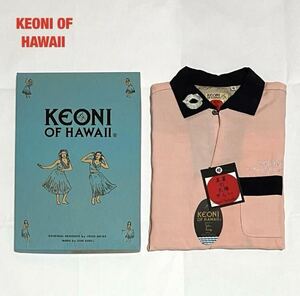 【新品】KEONI OF HAWAII　アロハシャツ　真夏の太陽ぎらい　レーヨン　刺繍　仮面　キスマーク　ペーズリー柄　コラボ　タグ付き　SS37332