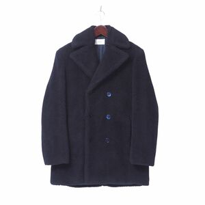 TI1881□カルヴェン/CARVEN*メンズ48*Pコート/ピーコート*アルパカ*ダブルブレスト*ネイビー系/紺系