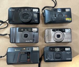 ●1円スタート まとめ売り6点 FUJI MINOLTA KONICA FUJIFILM 動作未確認 ジャンク フィルムカメラ コンパクトカメラ 趣味 撮影 記念