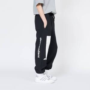 希少★新品本物【黒★4】★COURT SWEAT TROUSERS CACHALOT ロゴスウェット トラウザー 正規店購入 ディセンダント入手困難 DESCENDANT 23SS