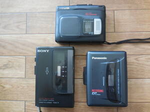 CASSTTE-CORDER SONY TCM-71 Panasonic RQ-L308 AIWA TP-510 3台まとめて