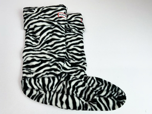 【S23845-140】 HUNTER/ハンター UK3-5 Mサイズ WELLY SOCKS ウェリーソックス　ZEBRA