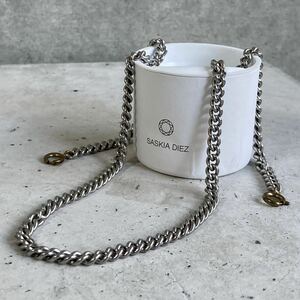 SASKIA DIEZ / MASK CHAIN CURB STEELGRAY サスキアディッツ マスクチェーン スチールグレイ レディース ネックレス使用可