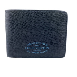 LOUIS VUITTON/ルイヴィトン ビトン M30381 ポルトフォイユ ミュルティプル タイガ レザー 札入れ ネイビー メンズ ブランド