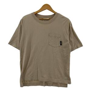 ゆうパケットOK snidel スナイデル ×onitsukatiger 胸ポケット 半袖Ｔシャツ sizeos/ベージュ