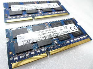 美品 SK Hynix ノートPC メモリー DDR3-1600 PC3-12800S 1枚4GB×2枚 合計8GB 両面チップ 動作検証済 1週間保証 HMT351S6CFR8C-PB 複数有