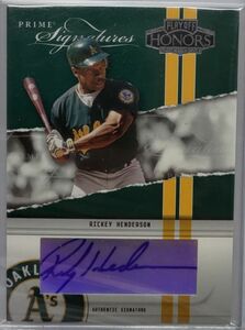 Rickey Henderson 2004 Playoff Honors Prime Signatures Auto 直筆サイン /25